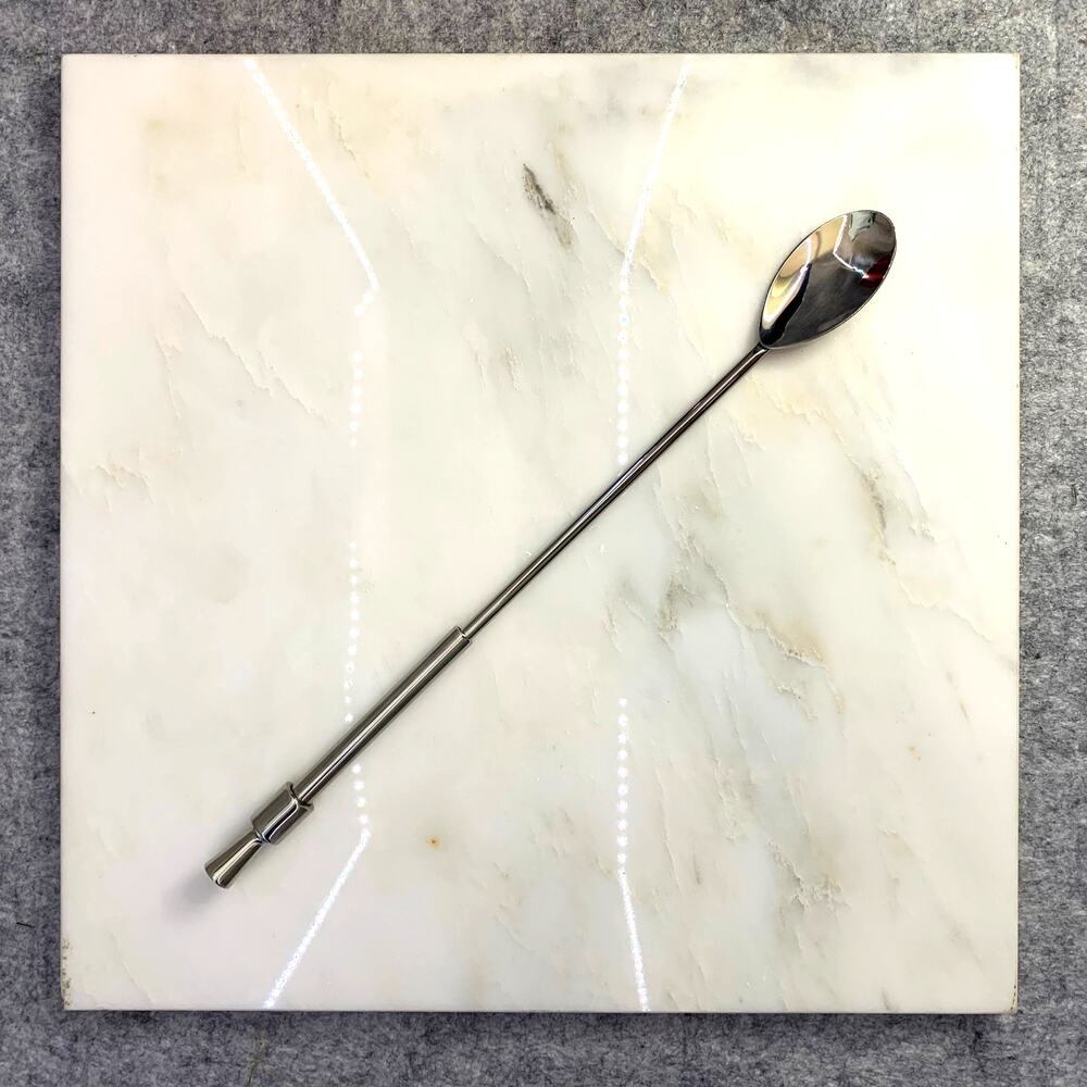 Tanqueray Gin Bar Spoon, Spinning Handle Design, 2010s, Polished Stainless Steel